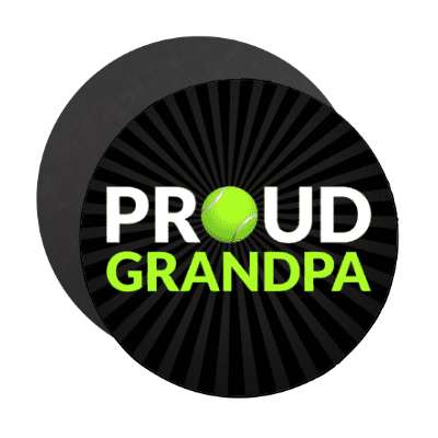 proud tennis grandpa tennis ball stickers, magnet