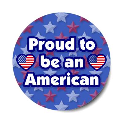 proud to be an american heart us flag stars stripes stickers, magnet