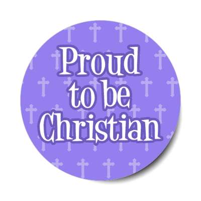 proud to be christian cross pattern stickers, magnet