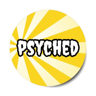 psyched millenium era slang talk stickers, magnet