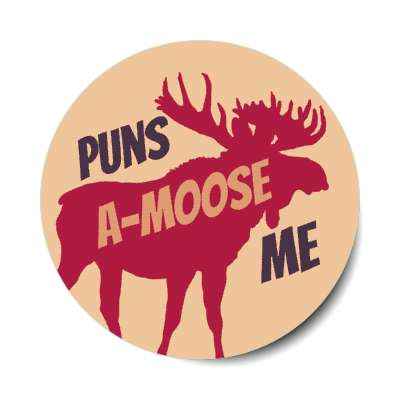 puns a moose me amuse silhouette stickers, magnet