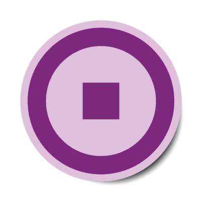 purple stop symbol music movies stickers, magnet