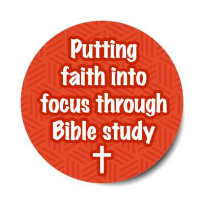 putting faith into focus through bible study cross stickers, magnet