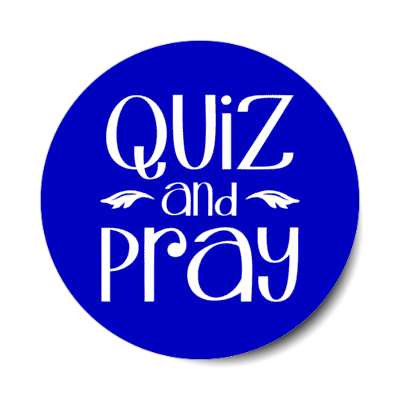 quiz and pray blue bible trivia stickers, magnet