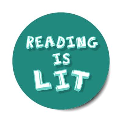 reading is lit stickers, magnet