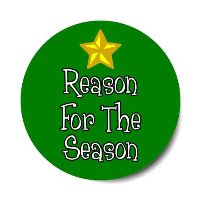 reason for the season christmas star stickers, magnet