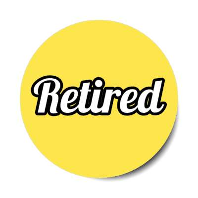 retired cursive yellow stickers, magnet