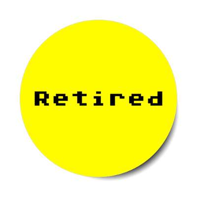 retired old school pixel yellow stickers, magnet