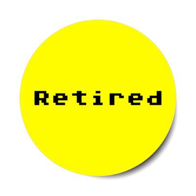retired old school pixel yellow stickers, magnet