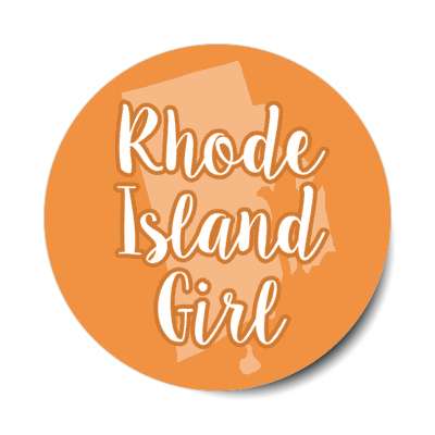 rhode island girl us state shape stickers, magnet