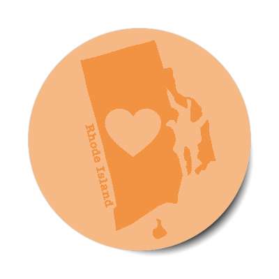 rhode island state heart silhouette stickers, magnet