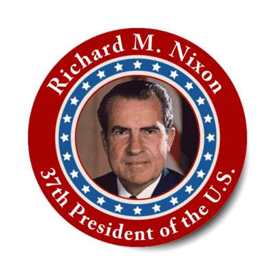 richard m nixon thirty seventh president of the us stickers, magnet
