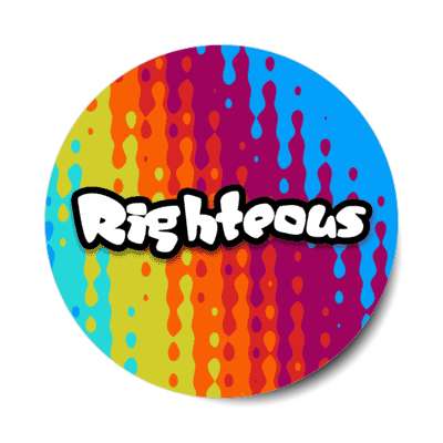 righteous colorful sixties 60s slang retro party stickers, magnet