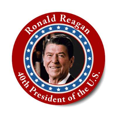 ronald reagan fortieth president of the us stickers, magnet