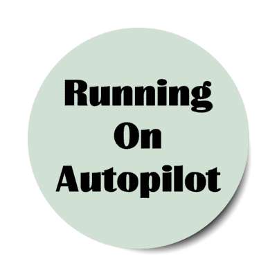 running on autopilot stickers, magnet