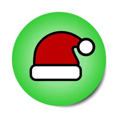 santa hat green stickers, magnet