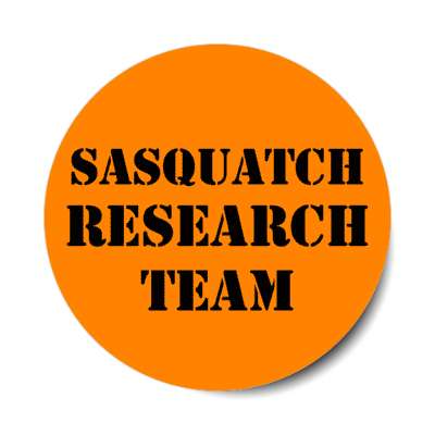 sasquatch research team stickers, magnet