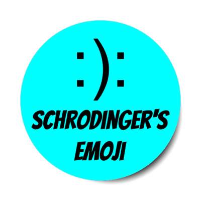 schrodingers emoji double smiley stickers, magnet