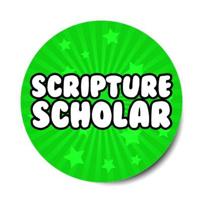 scripture scholar rays star burst stickers, magnet