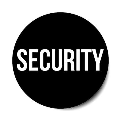 security black stickers, magnet