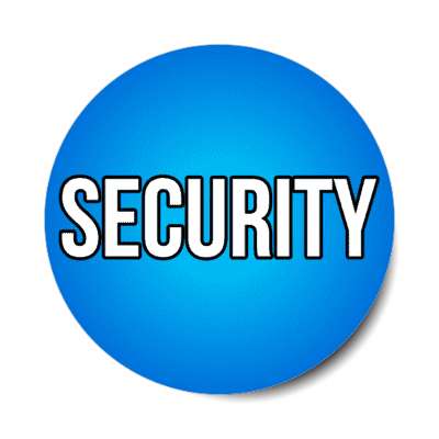 security blue stickers, magnet