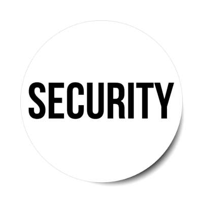 security white stickers, magnet