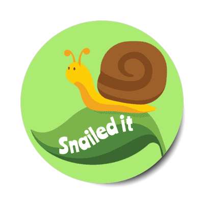 snailed it nailed punny stickers, magnet