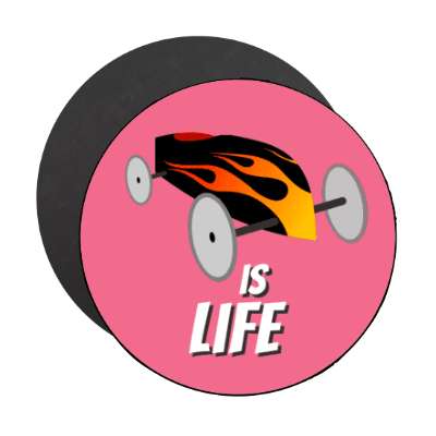 soapbox derby is life racer car stickers, magnet