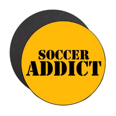 soccer addict stencil stickers, magnet