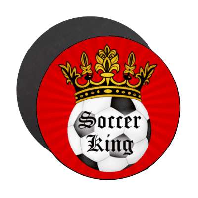 soccer king crown stickers, magnet