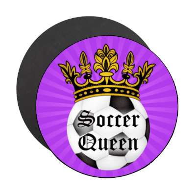 soccer queen crown stickers, magnet