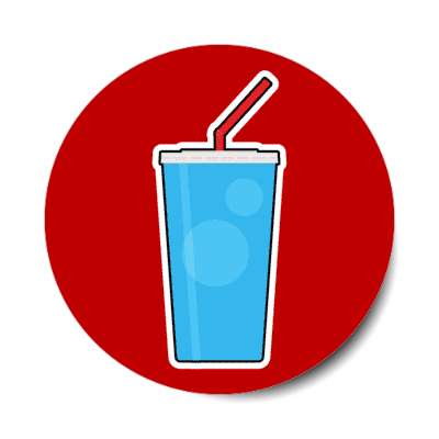 soft drink fountain soda pop juice straw red stickers, magnet