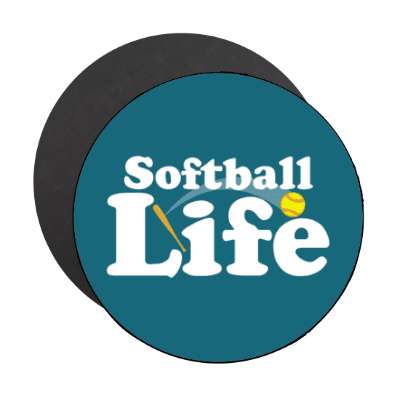 softball life stickers, magnet