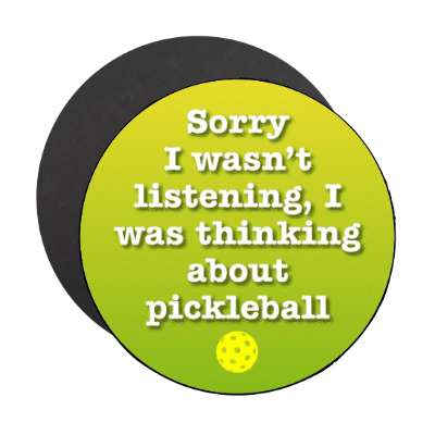 sorry i wasnt listening i was thinking about pickleball stickers, magnet