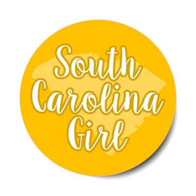 south carolina girl us state shape stickers, magnet