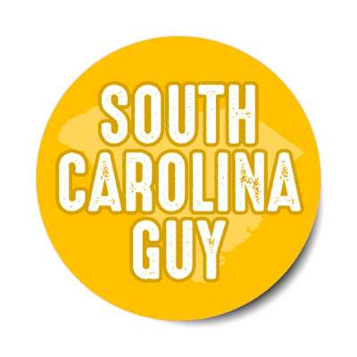 south carolina guy us state shape stickers, magnet