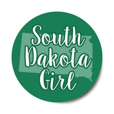 south dakota girl us state shape stickers, magnet