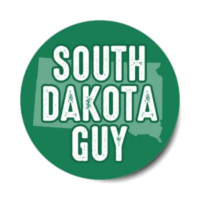 south dakota guy us state shape stickers, magnet