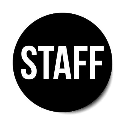 staff black stickers, magnet