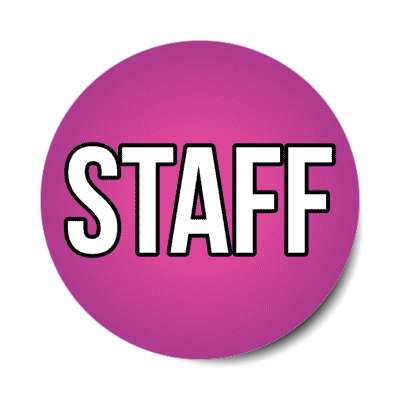 staff purple stickers, magnet