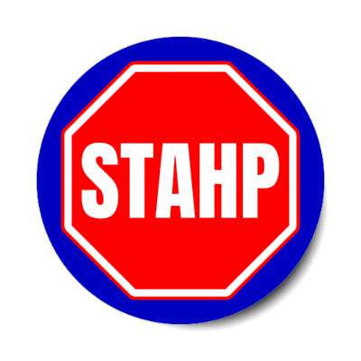 stahp stop wordplay stickers, magnet