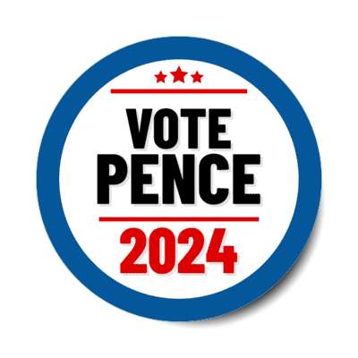 stars vote pence 2024 lines red white blue republican stickers, magnet