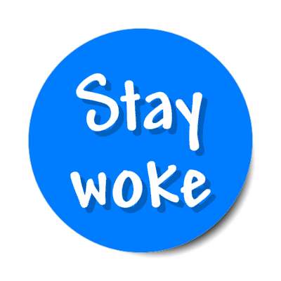 stay woke blue stickers, magnet