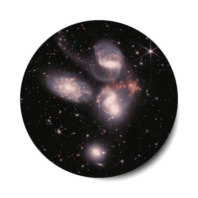 stephans quintet james webb telescope stickers, magnet