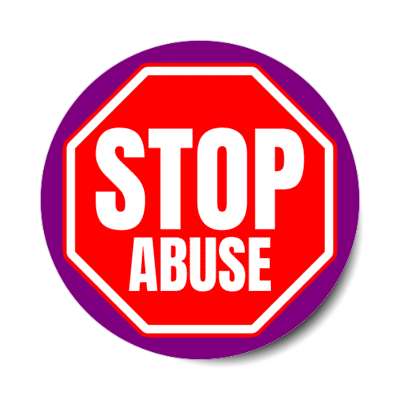 stop abuse stickers, magnet
