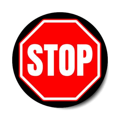 stop sign red classic stickers, magnet