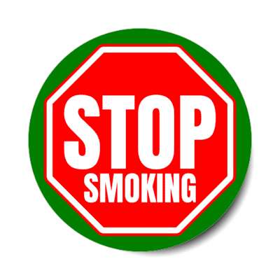 stop smoking stickers, magnet