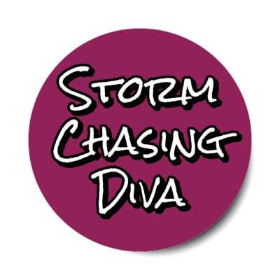 storm chasing diva stickers, magnet