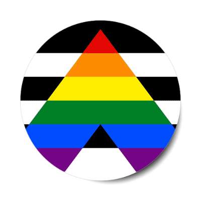 straight ally flag colors lgbtq stickers, magnet