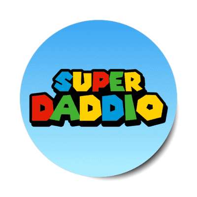 super daddio videogame parody stickers, magnet